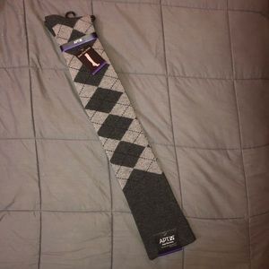 Grey thigh-high, over the knee socks